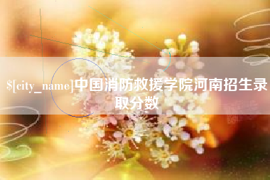 桂林中国消防救援学院河南招生录取分数