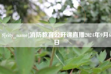 桂林消防教育公开课直播2024年9月6日