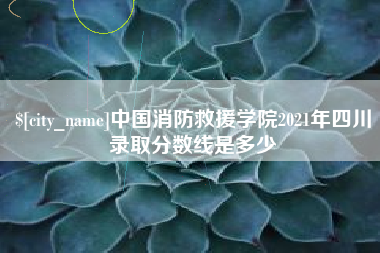 桂林中国消防救援学院2021年四川录取分数线是多少