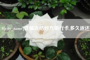 桂林诈骗冻结对方银行卡,多久返还