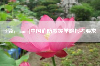 桂林中国消防救援学院报考要求