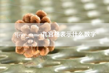 桂林九宫格表示什么数字
