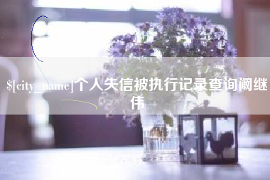 桂林个人失信被执行记录查询阚继伟