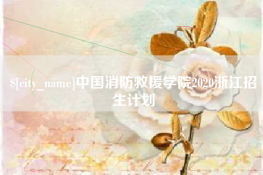 桂林中国消防救援学院2020浙江招生计划
