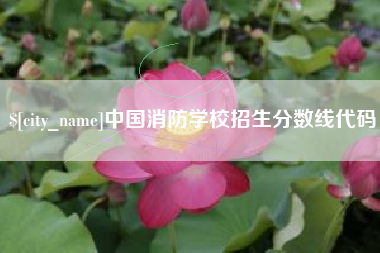 桂林中国消防学校招生分数线代码