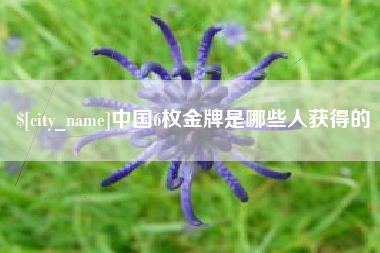 桂林中国6枚金牌是哪些人获得的