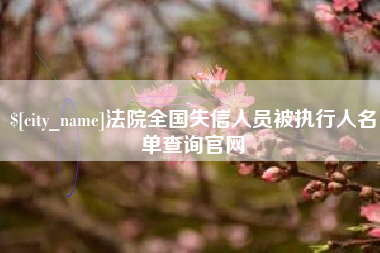 桂林法院全国失信人员被执行人名单查询官网
