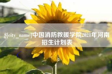 桂林中国消防救援学院2021年河南招生计划表