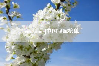 桂林中国冠军榜单
