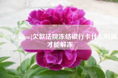 桂林欠款法院冻结银行卡什么时候才能解冻