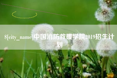 桂林中国消防救援学院2019招生计划