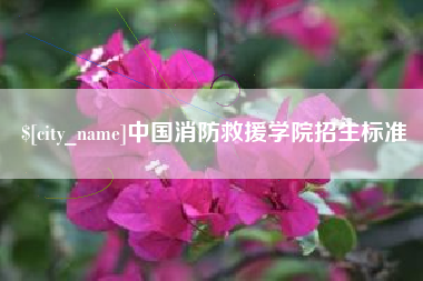 桂林中国消防救援学院招生标准